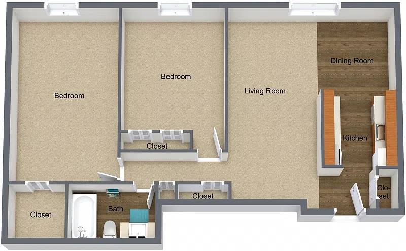Floor plan Two Bedroom