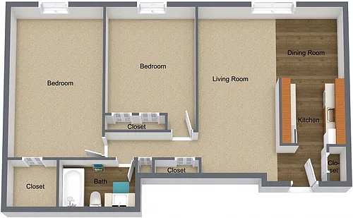 Floor plan Two Bedroom