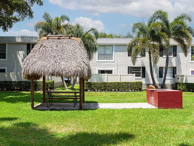 Sunset Palms Outdoor Fireplace