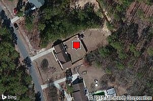 Map view. Wooded in front, on side and no neighbors in back.