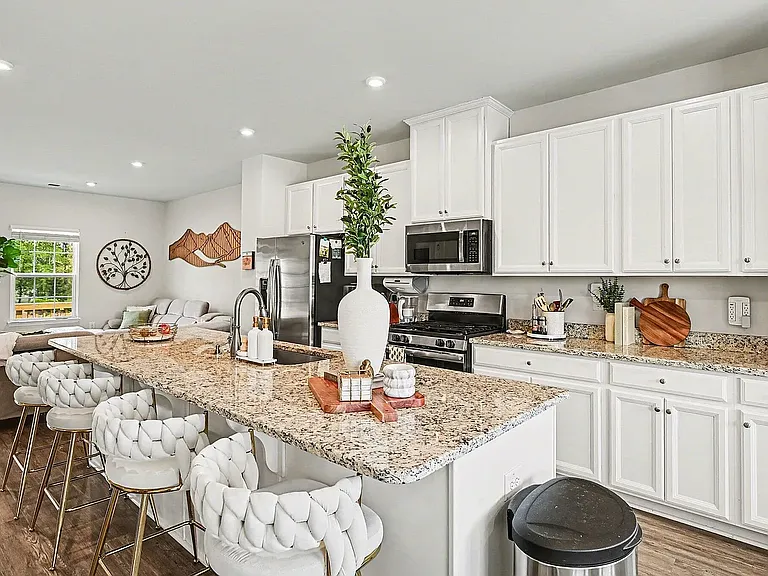 upgraded stainless steel appliances and granite countertops