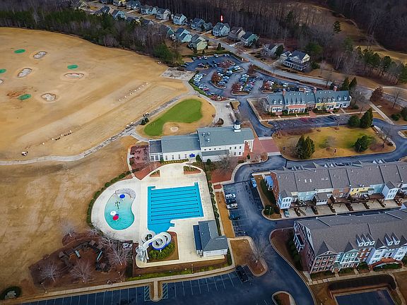 Winter aerial of amenities