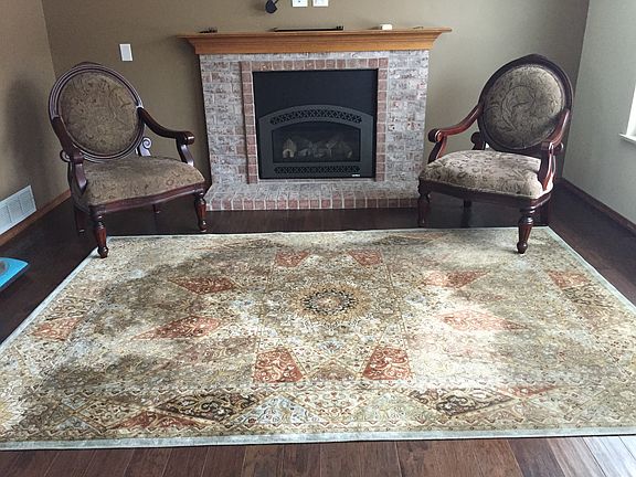 Living room gas fireplace