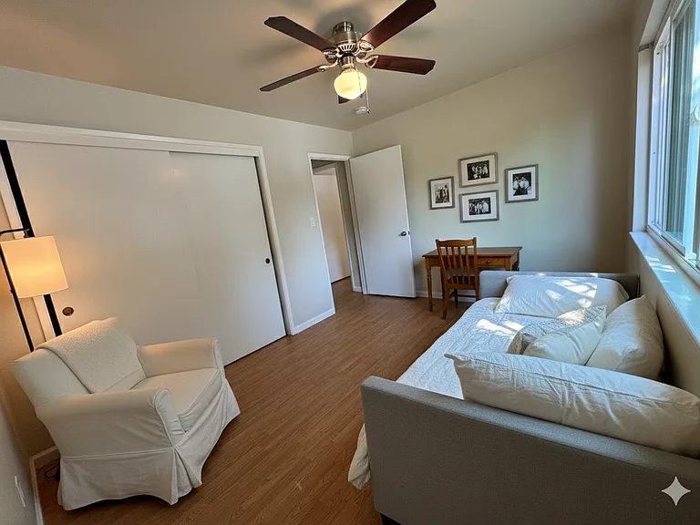 Imagine the 2BR's smaller bedroom with furniture