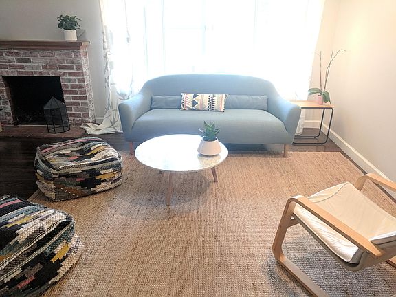 Living room with fireplace
