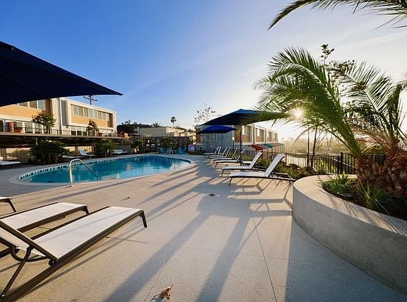 Poolside sunset views