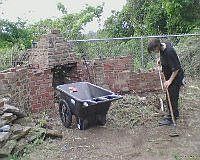 outdoor fireplace