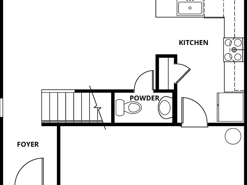 The first floor of the Ashley has the spacious family room and chef ready kitchen