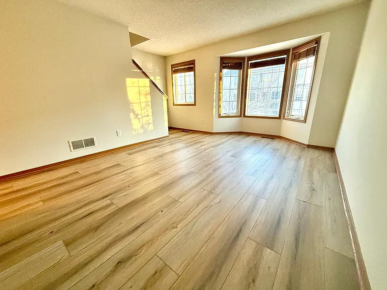 Living room with bay window