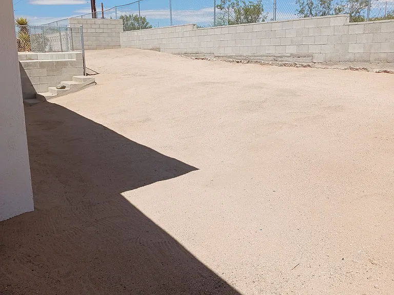 Fenced back yard