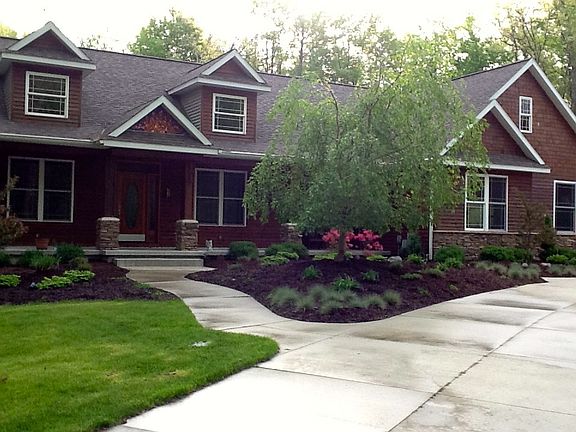 Cedar & fieldstone exterior