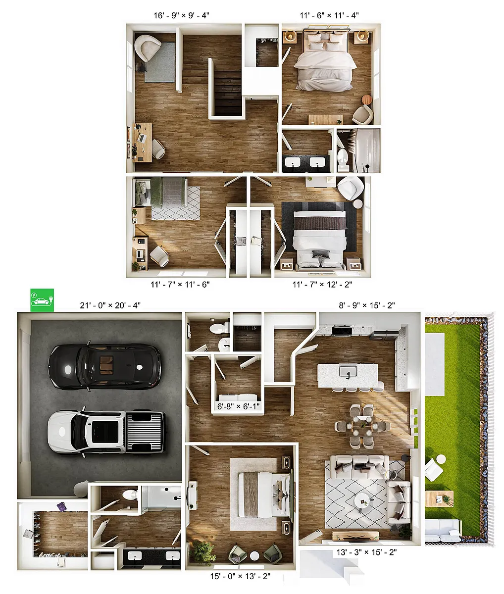 Floor plan 4A Townhome