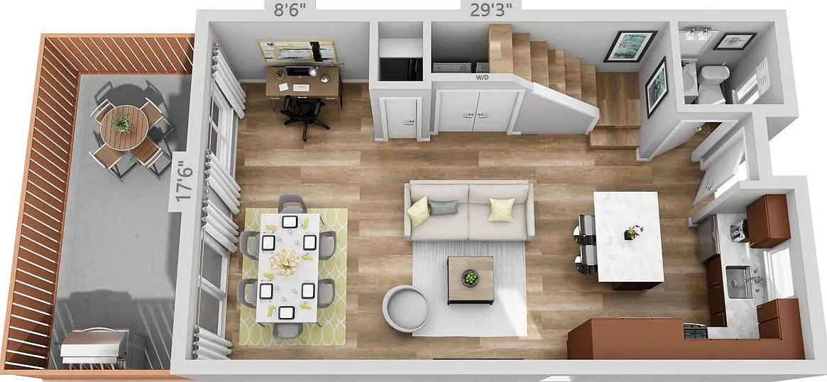 2 bed, 2.5 bath, 1300 sqft, $5,495 — Photo 2