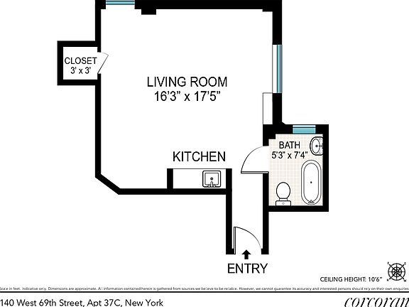5th image of 140 W 69th St APT 37C