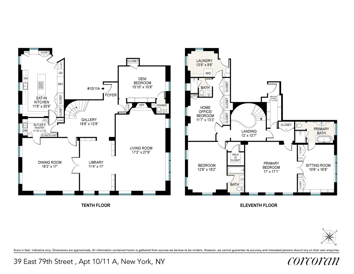 house リスト 10 39 East 79th Street #10/11A in Upper East Side, Manhattan