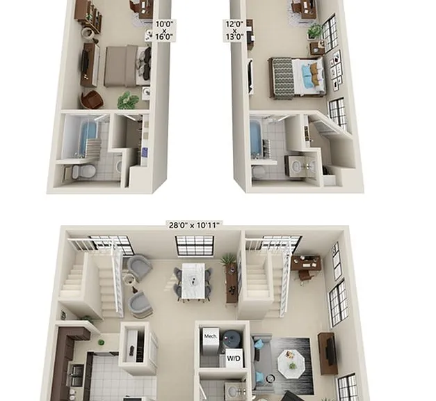 2 Bed 2.5 Bath
2 Story 2 Bed 2.5 Bath
2 Story