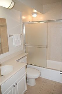 Bathroom with nice tile floors