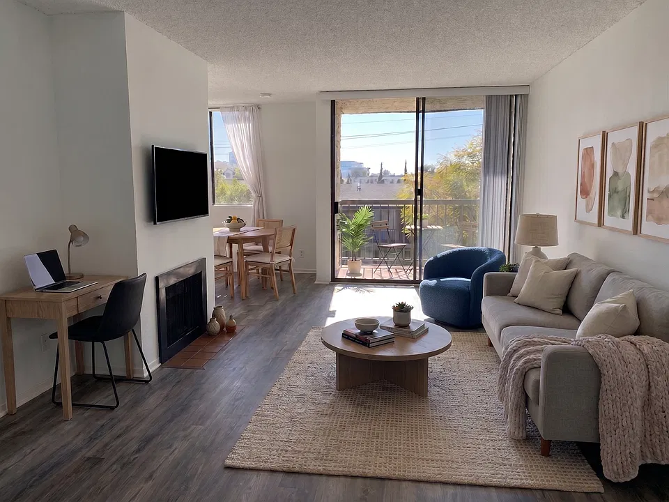 Living room with balcony