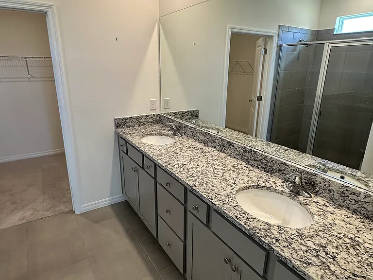 Primary suite bathroom.