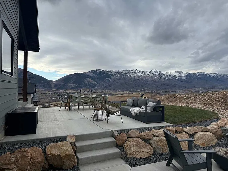 View from back yard patio.