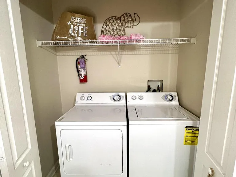 Washer and dryer in utility closet
