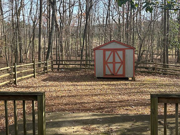 Backyard with small shed