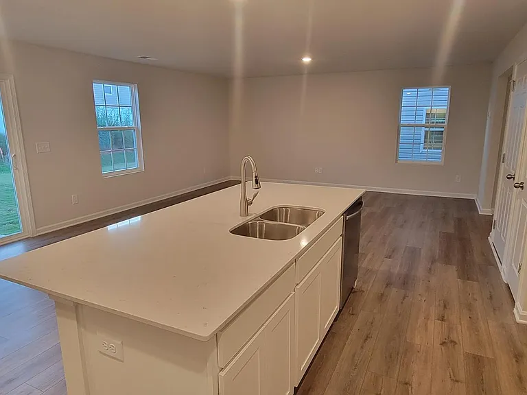 Kitchen open to back yard