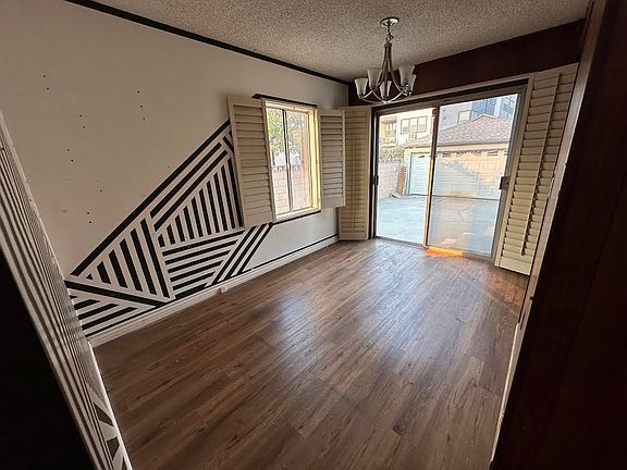 Dining room with shutter windows open