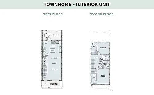 Floor plan Townhome - Interior