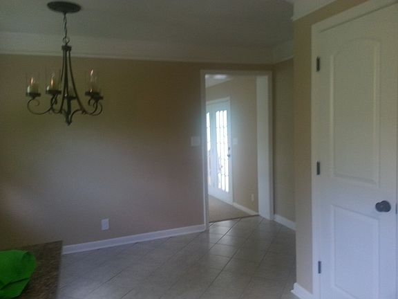 Dining area leading to family room