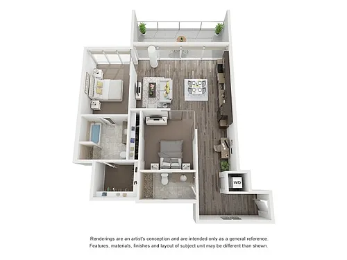 Floor plan 2 Bed 2 Bath C5