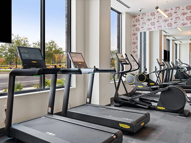 Cardio Machines and Peloton Technology at The Hallon Luxury Apartments in Hopkins MN | apartments near St Louis Park MN at The Hallon Luxury Apartments in Hopkins MN | apartments near St Louis Park MN