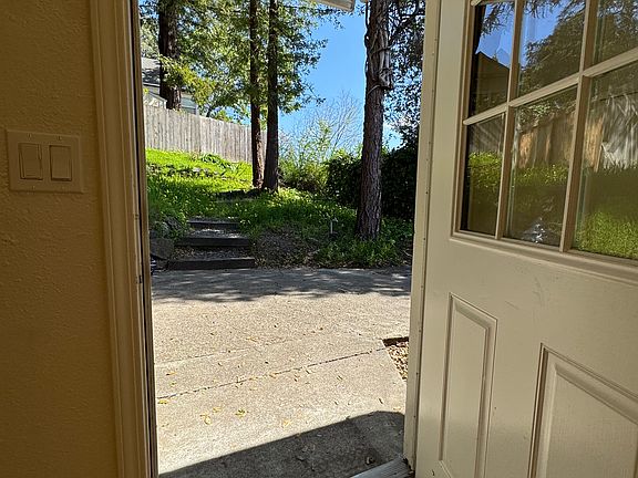 looking out front door