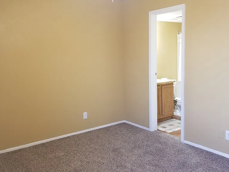 Master bedroom with a large walk-in closet.