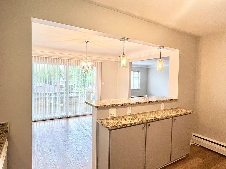 Kitchen, Dining room patio, and Living room
