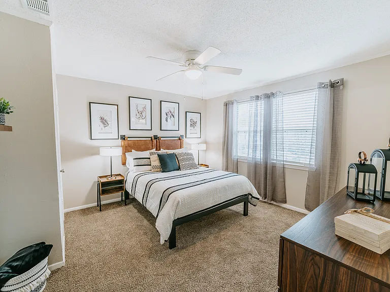 Spacious Bedrooms with Carpet