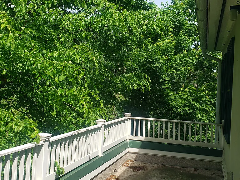 Private top level balcony off master bedroom.