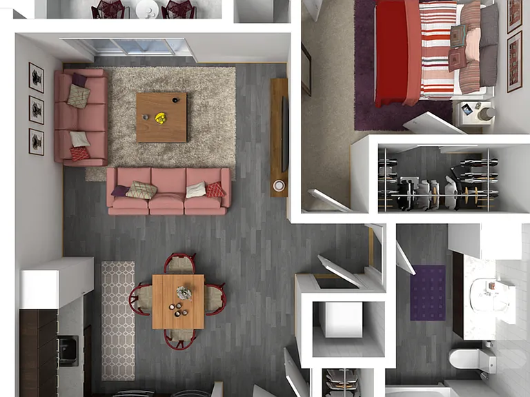 Floor Plan B1.1 | Forte at 84 South | Apartments in Greenfield, WI Floor Plan B1.1 | Forte at 84 South | Apartments in Greenfield, WI