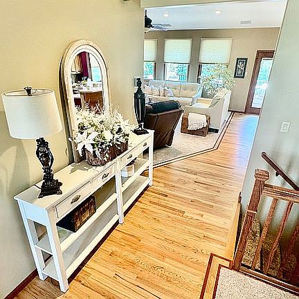 Entryway towards greatroom
