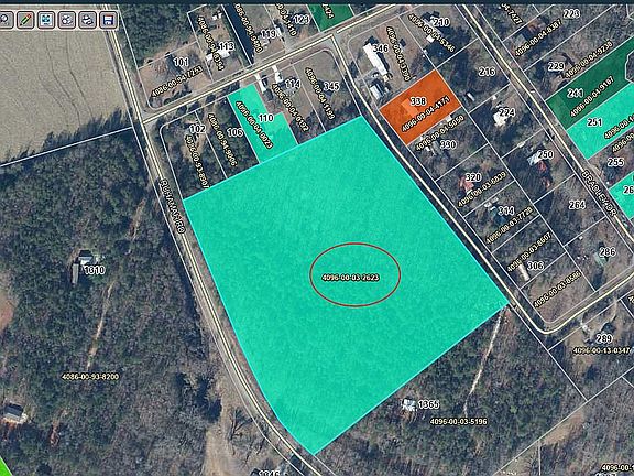 12 Acre parcel circled.