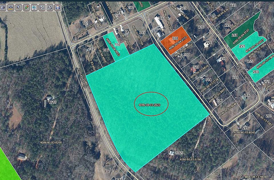 12 Acre parcel circled.