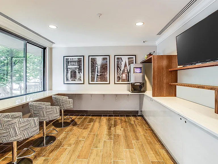 Resident lounge with coffee station