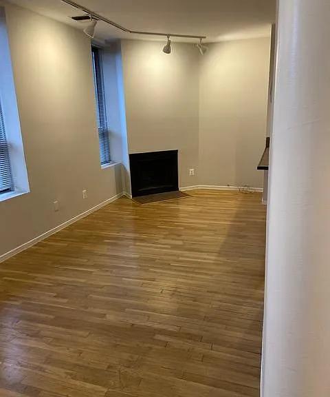 LIving area with fireplace