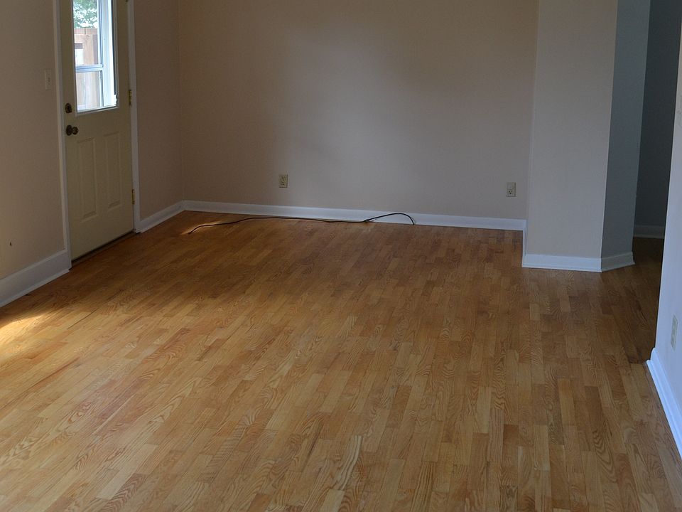 Living room with door to deck.