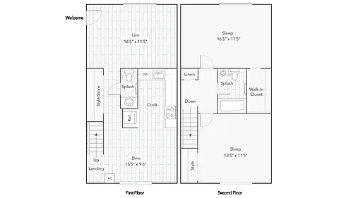 Floor plan Columbia Deluxe Renovated