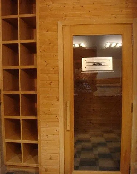 Sauna next to gym