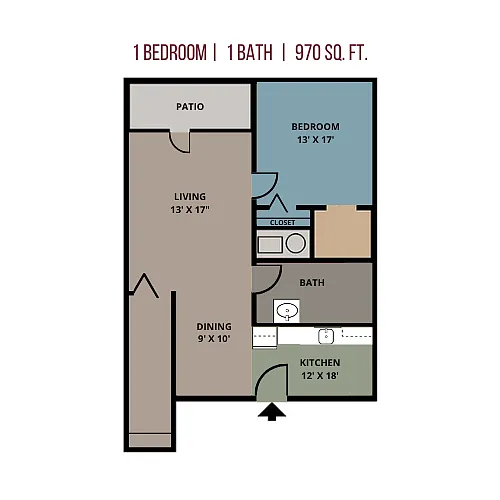 Floor plan 1 Bedroom
