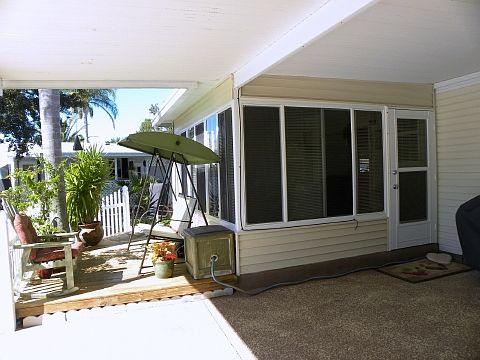 View of deck and Florida room