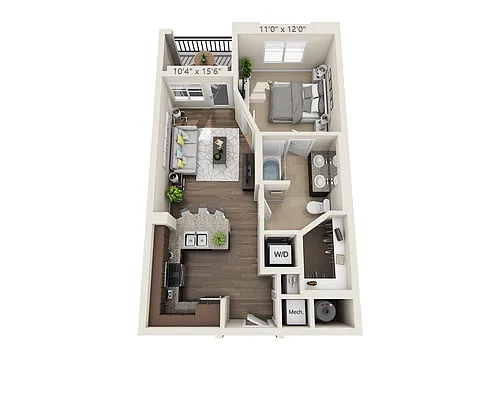 Floor plan Studio E1A