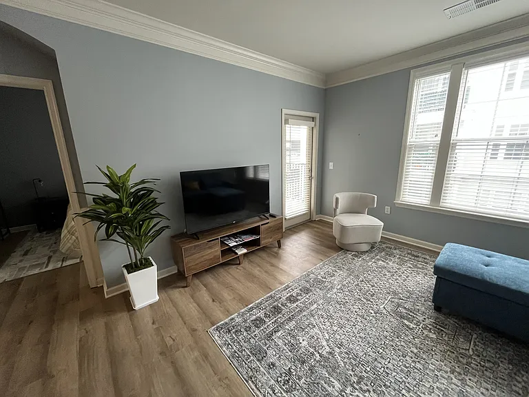 Natural light-filled living room